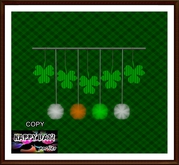 St Patrick - Shamrocks and Pompoms Hanging