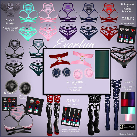 [The Forge] Everlyn, Belt + Pasties, Teal