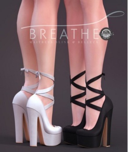 [BREATHE]-Sakura Heels-Black-RARE