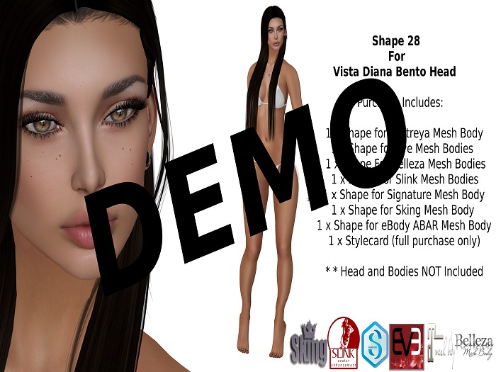 Shape 28 DEMO for Vista Diana Bento Mesh Head (ADD)