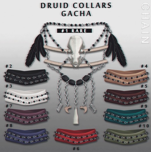 #3 CHAIN - Druid Choker - White