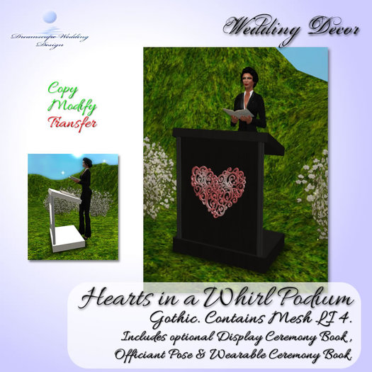 Hearts in a Whirl Ceremony Podium - Gothic [Boxed]