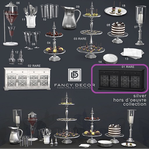 01 Fancy Decor: Buffet - Black RARE