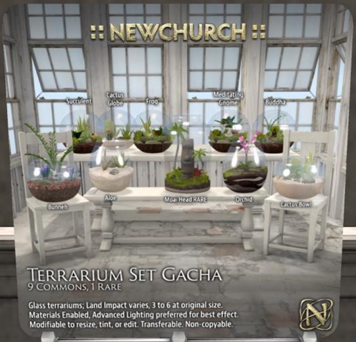 :: N :: Moai Head Terrarium (Unpack me) RARE