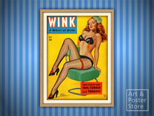 WINK # 06 Peter Driben Glamour Magazine Pin-Up Girl | Mesh Frame
