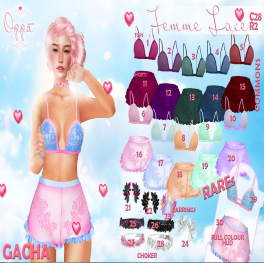 Oppa. Femme lace GACHA. Top emerald