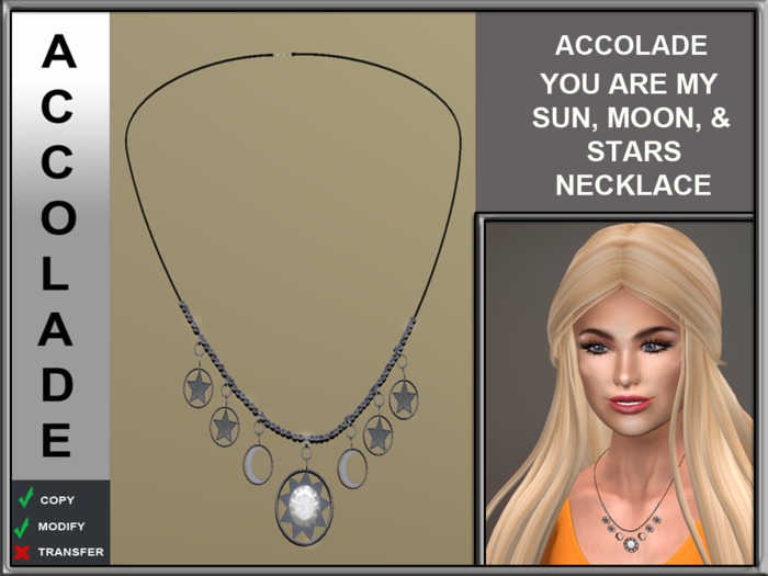 ACCOLADE YOU ARE MY SUN, THE MOON, & THE STARS TO ME NECKLACE