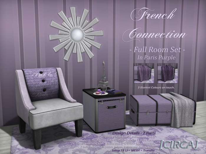 [CIRCA] - "French Connection" Full Room Set - In Paris Purple
