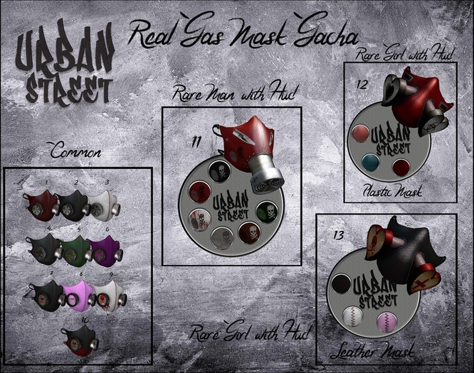 05**UbS** Real Gas Mask Gacha Poison Green