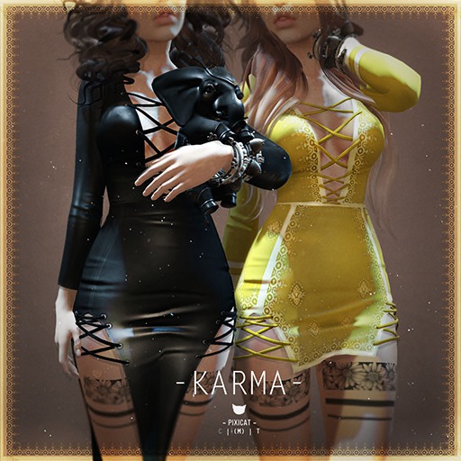 -Pixicat- Karma.Dress nr2 - Yellow (Slink)