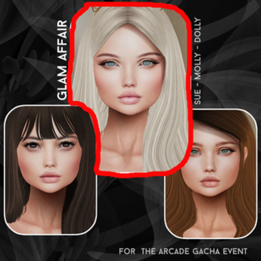 Glam Affair - Sue - Catwa Mesh Head Applier - Pack 1 RARE