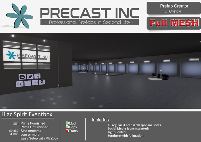 PreCAST Inc. - Lilac Spirit Eventbox
