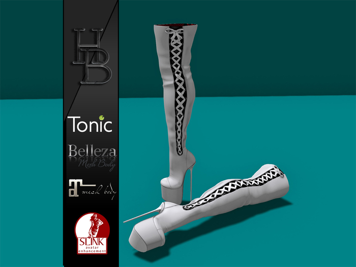 [HB] DOLL HIGH BOOTS WHITE