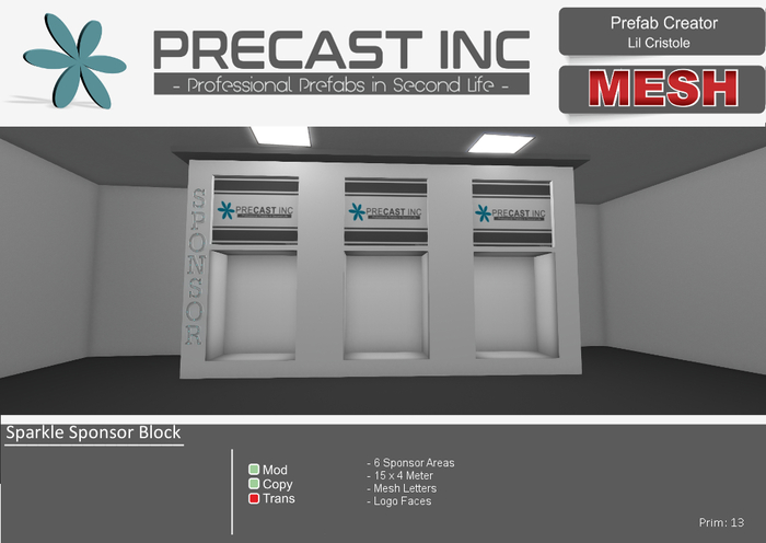 PreCAST Inc. - Sparkle Event Sponsor Block