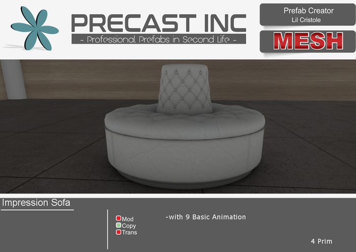 PreCAST Inc. - Impression Sofa