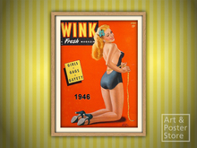 WINK #01 Peter Driben Glamour Magazine Pin-Up Girl | Mesh Frame