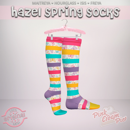 !PCP :: Hazel Socks [Butterfly Stripe]