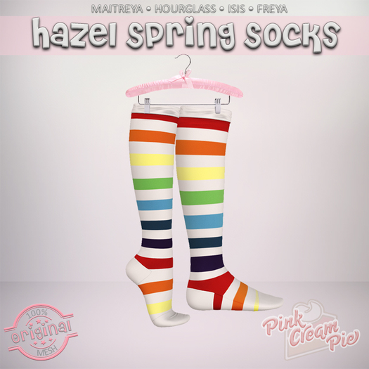 !PCP :: Hazel Socks [Rainbow White]