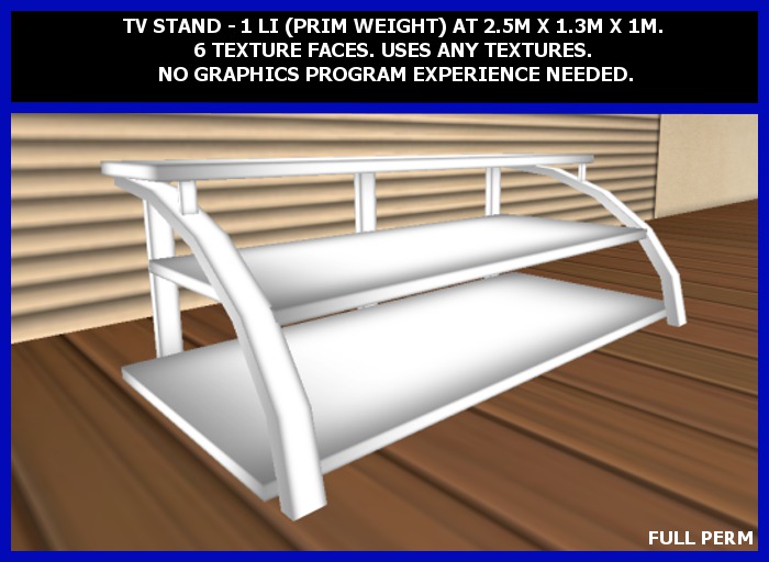 Mesh TV Stand 1 Full Perm - boxed