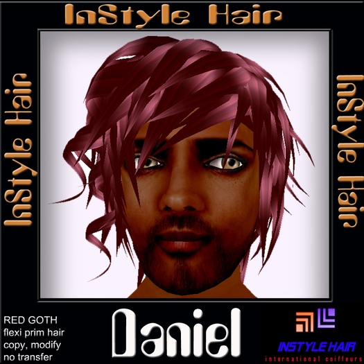 InStyle Hair - DANIEL - for men (red goth)