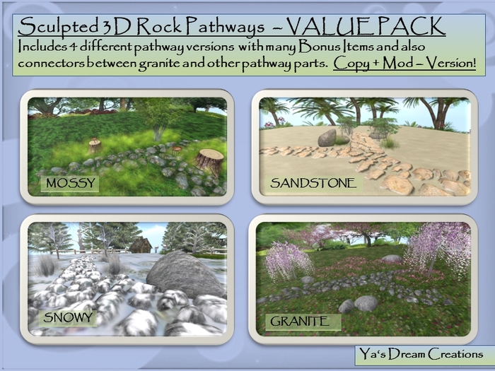 *Ya's* 3D Rock Pathways - VALUE PACK ( BOX)