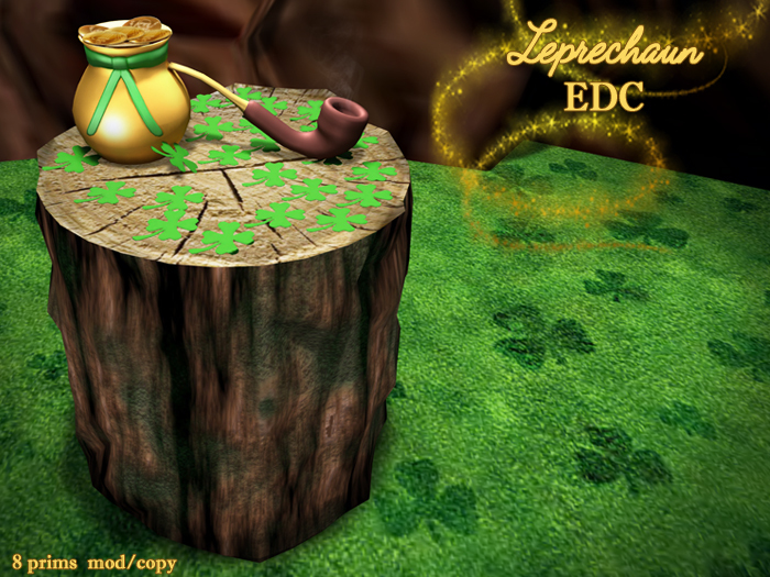 Townies Mesh St. Patrick's Day Leprechaun Tree Stump