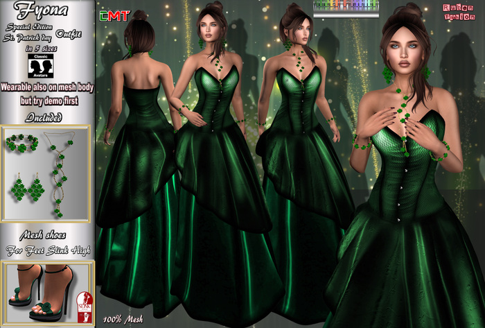 green corset outfit