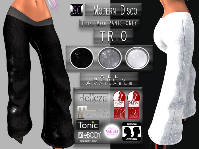.:S.C:. Modern Disco TRIO - Pants - Monochrome