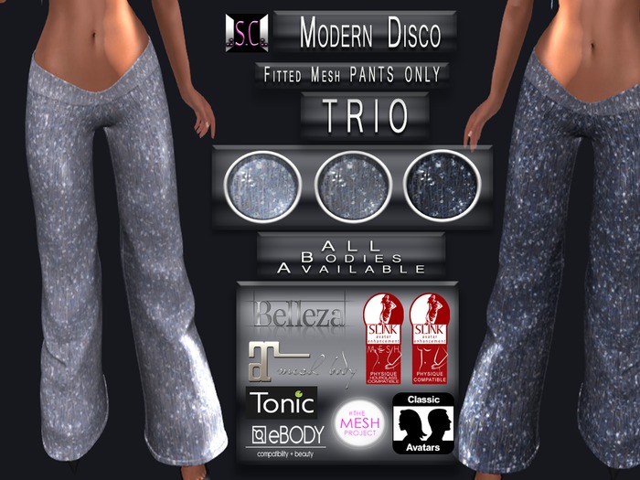 .:S.C:. Modern Disco TRIO - Pants - Denim
