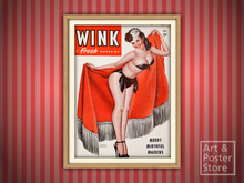 WINK #04 Peter Driben Glamour Magazine Pin-Up Girl | Mesh Frame