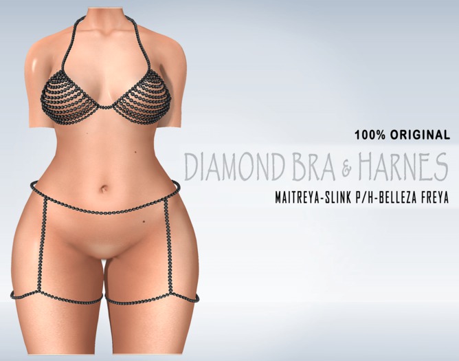 iS Diamond Bra & Harness BLACK