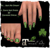 MAITREYA ST PATTY SHAMROCK FLOWERS NAIL POLISH - MAITREYA