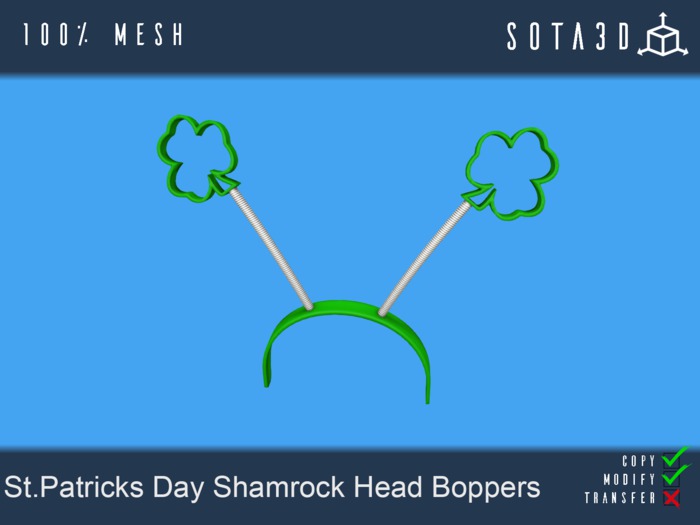 St.Patricks Day Shamrock Head Boppers