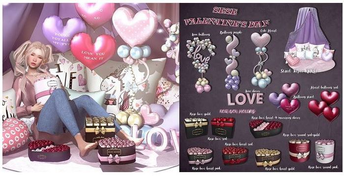 Sese - Rose box heart gold