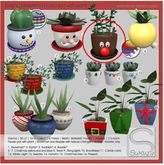 Sway's [Wintertime] flower pot with plant . Trees