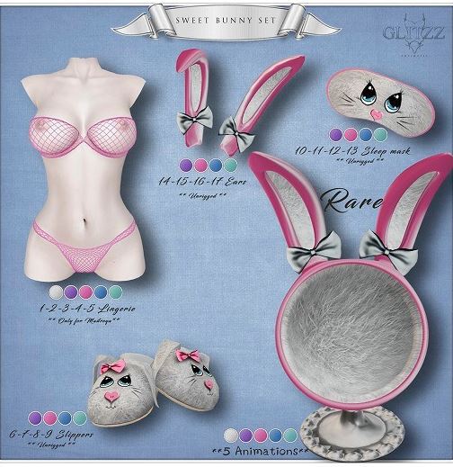 18 [Glitzz] Sweet Bunny Chair - RARE