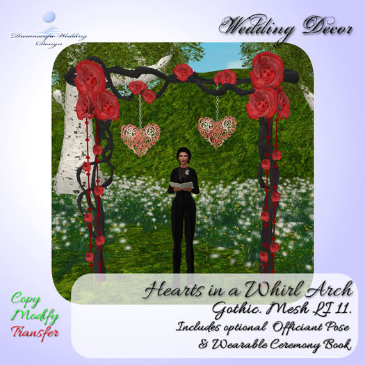 Hearts in a Whirl Arch w/ Rosettes - Gothic [Boxed]