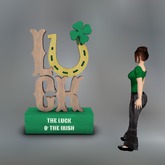 Irish Wooden Lucky Clover Mesh Yard Sign box