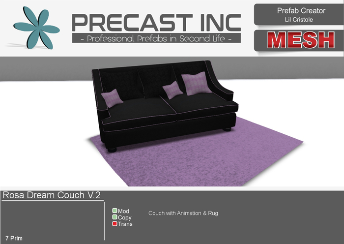 PreCAST Inc. - Rosa Dream Couch V.2