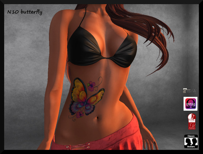 N10 Custom M&C tattoo Butterfly2