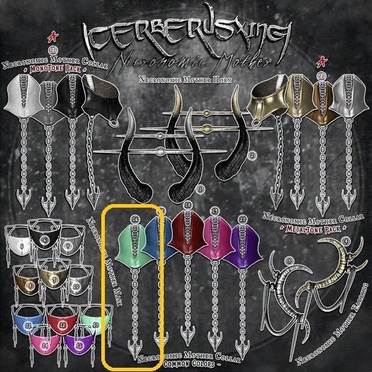 16. [CX] Necronomic Mother - Collar - Sea Green/M