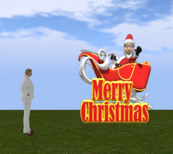 santa in sledge animated gif