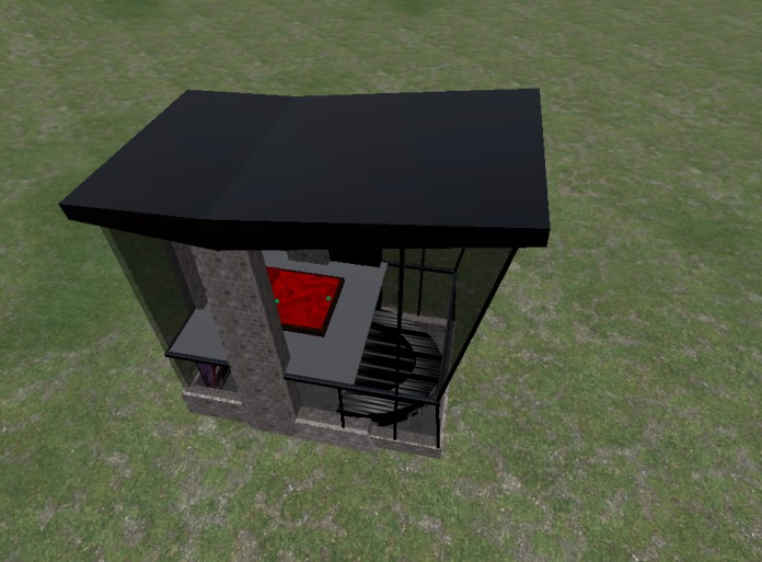 Cinema-house con letto - ampie vetrate ambiente