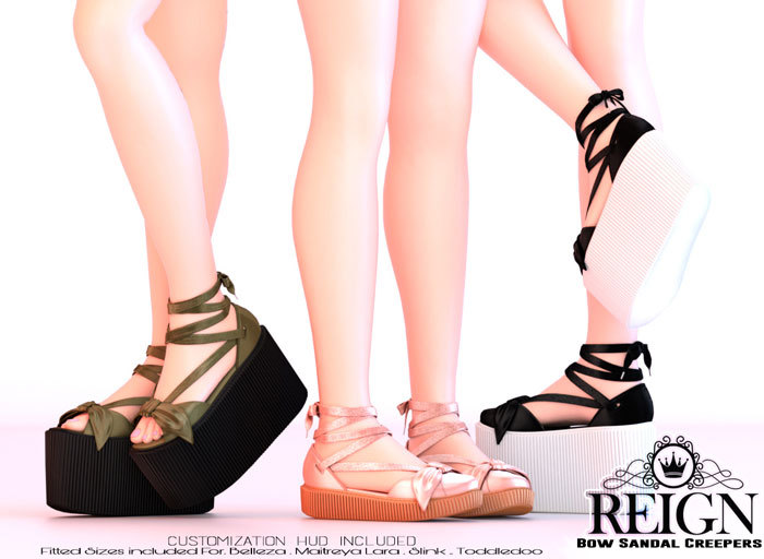 REIGN.- BOW SANDAL CREEPERS- DEMO