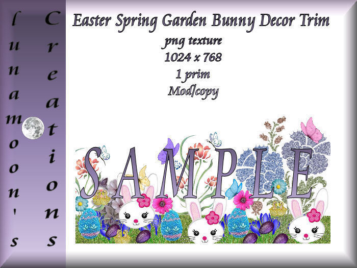 Easter Spring Garden Bunny Decor Trim