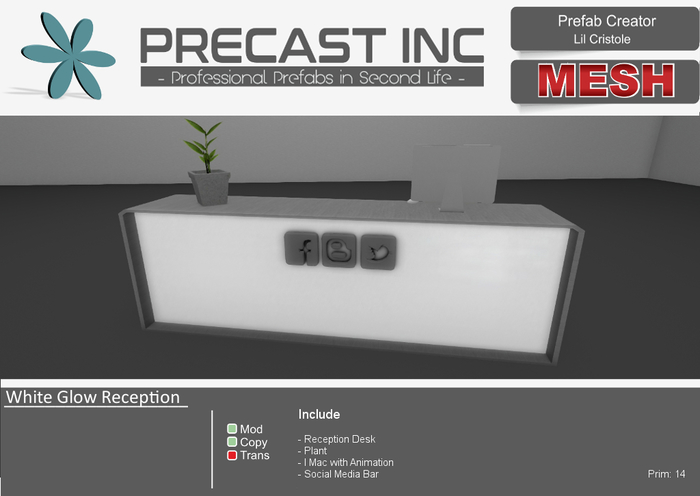 PRECAST Inc. - White Glow Reception