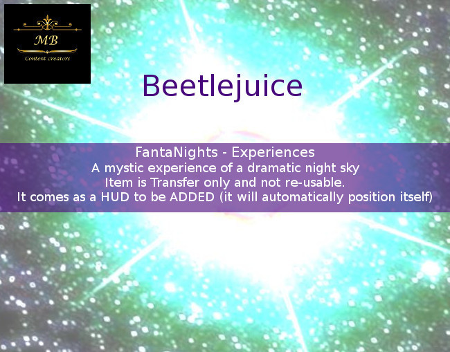 = MB = Box MYSTIC EXPERIENCES - Beetlejuice