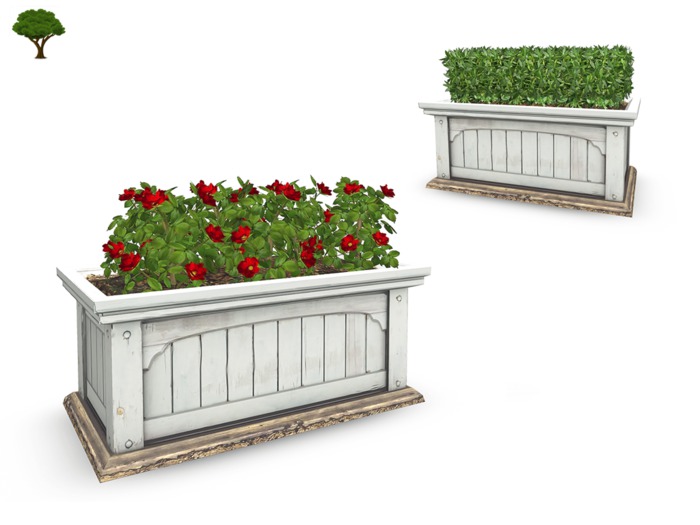 ~ xantes ~ Mesh Rose Wood Planter - Red / Set (wear) BOX