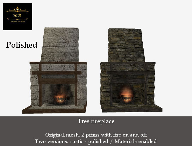 = MB = Box Tres Fireplace polished