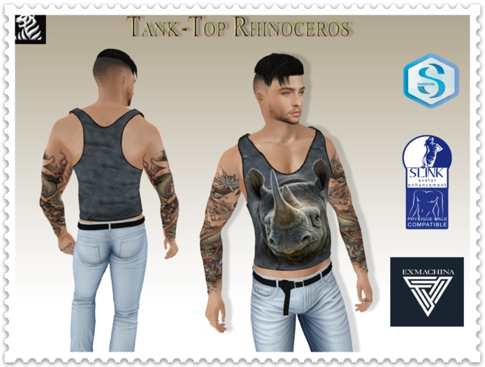 *A&T* TANK-TOP Rhinoceros